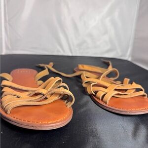 GAP Tan Leather Strappy Sandals